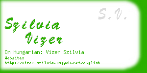 szilvia vizer business card